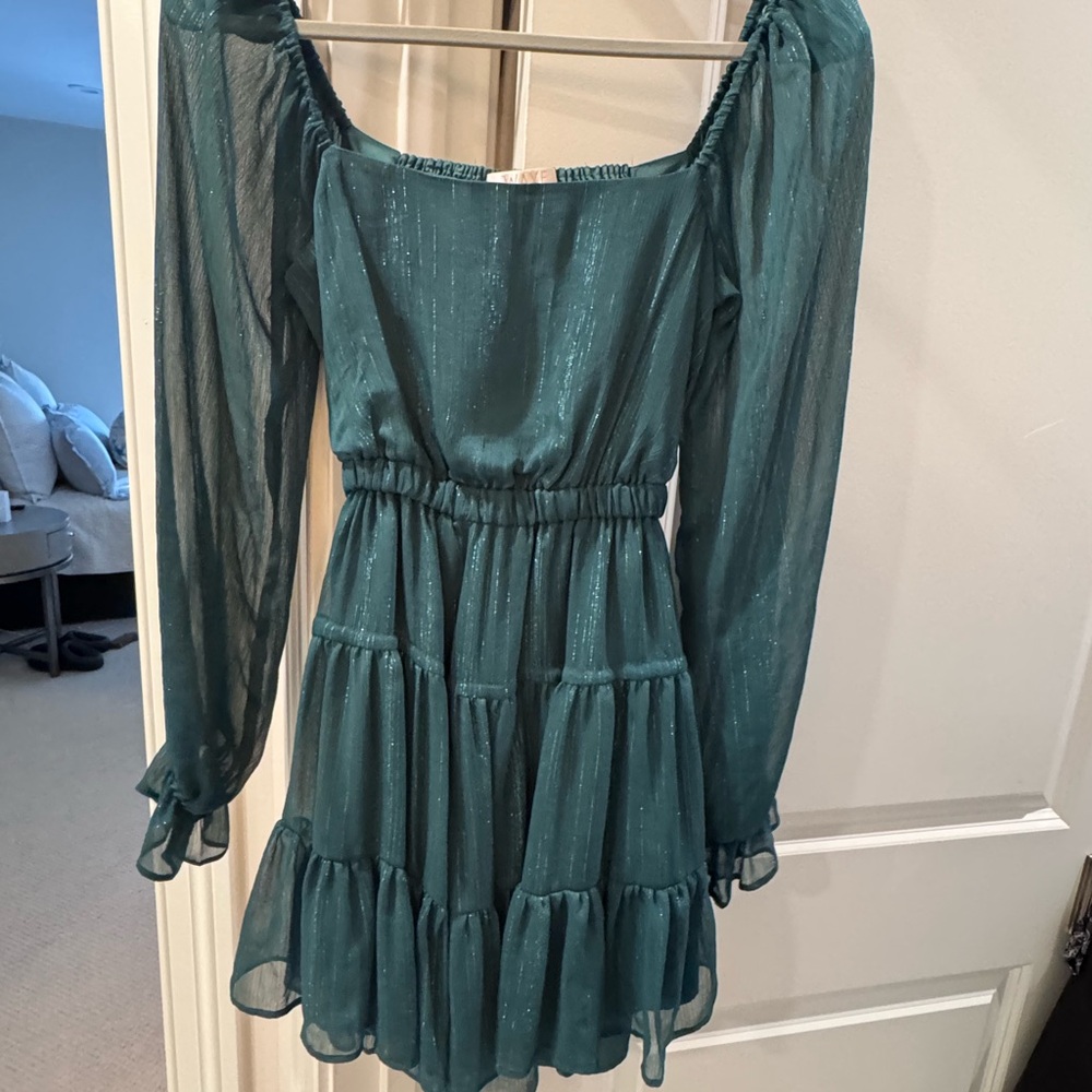 Wayf Shimmering Teal Blouse